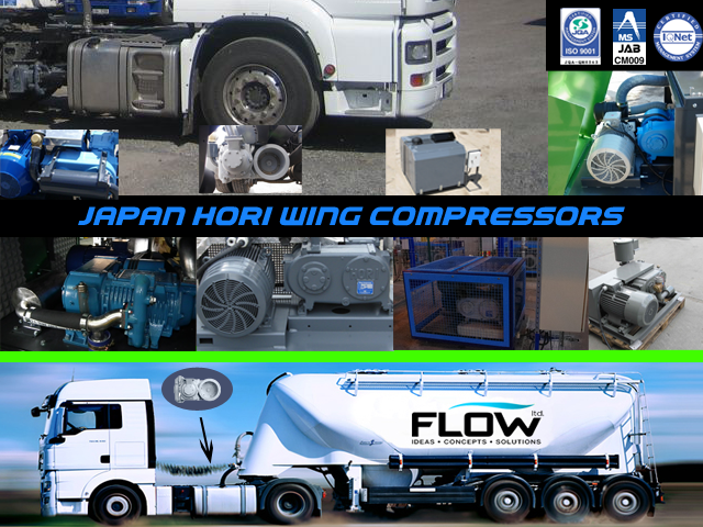 compressors for cement and other bulk material
